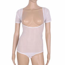 Women Belly Dance Costume Short Sleeve Tops Sexy Transparent Mesh Leotard Solid Asosrted One Size Blouse