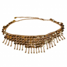 Belly Dance Metal Dangling Coins Chains Belt Adjustable Bellydance Costume Accessory Adults Silver