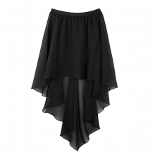 Inlzdz Womens Ballet Leotard Skirts Side-Dip Asymmetrical Sports Skirts Ballet Dance Adult Performance Costume Dance Skirts