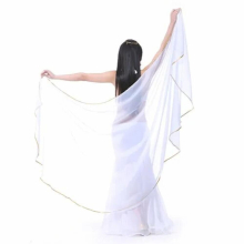 1pcs woman belly dancing chiffon veil Belly Dance Hand Gauze Dancing Costume Chiffon Shawl Veil 250*120CM