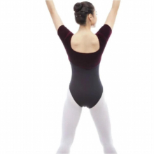 adult gymnastics competition leotards dancewear ballet lace for women short sleeve costume velvet bodysuit sexy dance wear