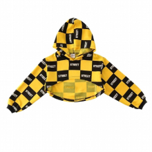 Girls Yellow Hip Hop Clothing Jacket Ds Jazz Dance Costumes Ballroom Clothes T shirts Vest Outfit for Kids