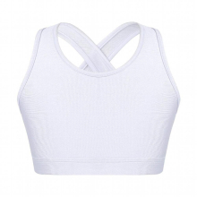 Kids Girls Cirss-Cross Keyhole Back Crop Tops Vest Camisole Dance Yoga Gymnastics Workout Running Sports Bra Activewear
