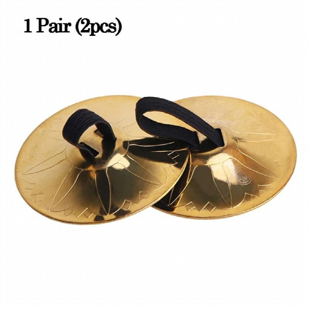 1 Pair (2pcs) Professional Women Belly Dance Accessories Copper Finger Cymbals Belly Dance Zills Egypt Tribal Belly Dance Props