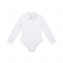 Kids Boys One-Piece Dance Costume Long Sleeve Lapel Romper Shirt Modern Latin Leotard Ballroom Bodysuit Performance Dance Wear