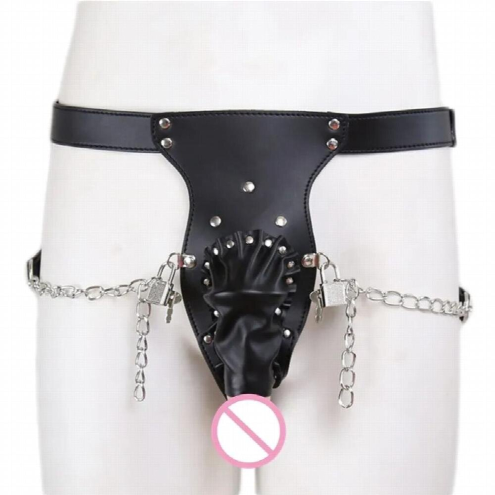 Male Underwear Chastity Belt Panties Leather Adjustable Penis Cage with  Hold Porno Lingerie Sissy Panties for BDSM Bondage Men on OnBuy