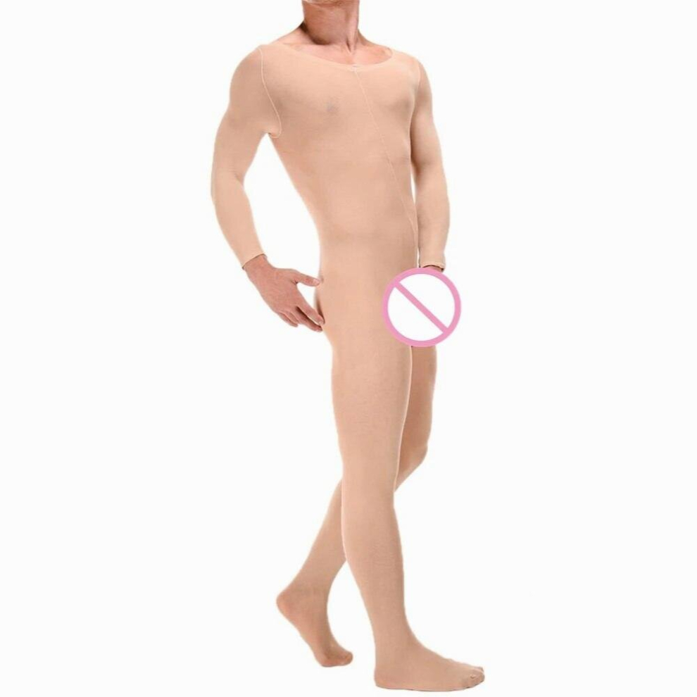 Sexy Men Sissy Sheer Bodystockings Body Stockings with Crotch Trunk Sheath Crossdresser Pantyhose Lingerie Bodysuit Jumpsuit