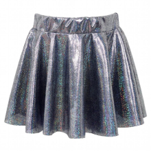 Girls Metallic Mini Skirt A-Line Skater Skirt Pleated Skirt Ballet Dance Sports Tutu Skirt Stage Performance Jazz Costume