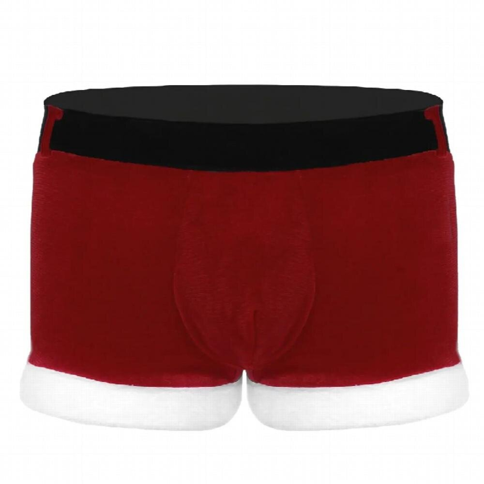 Multicoloured Sissy Men Boxer Shorts Gay Underwear Velvet Santa Christmas Fancy Party Cosplay Costume Boxershorts Underwear Panties Costumes