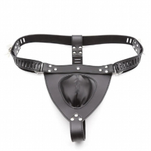 Male Underwear Erotic Penis Bondage Panties Leather Fetish Sissy Chastity Panties Porno Lingerie for BDSM Bondage Gay