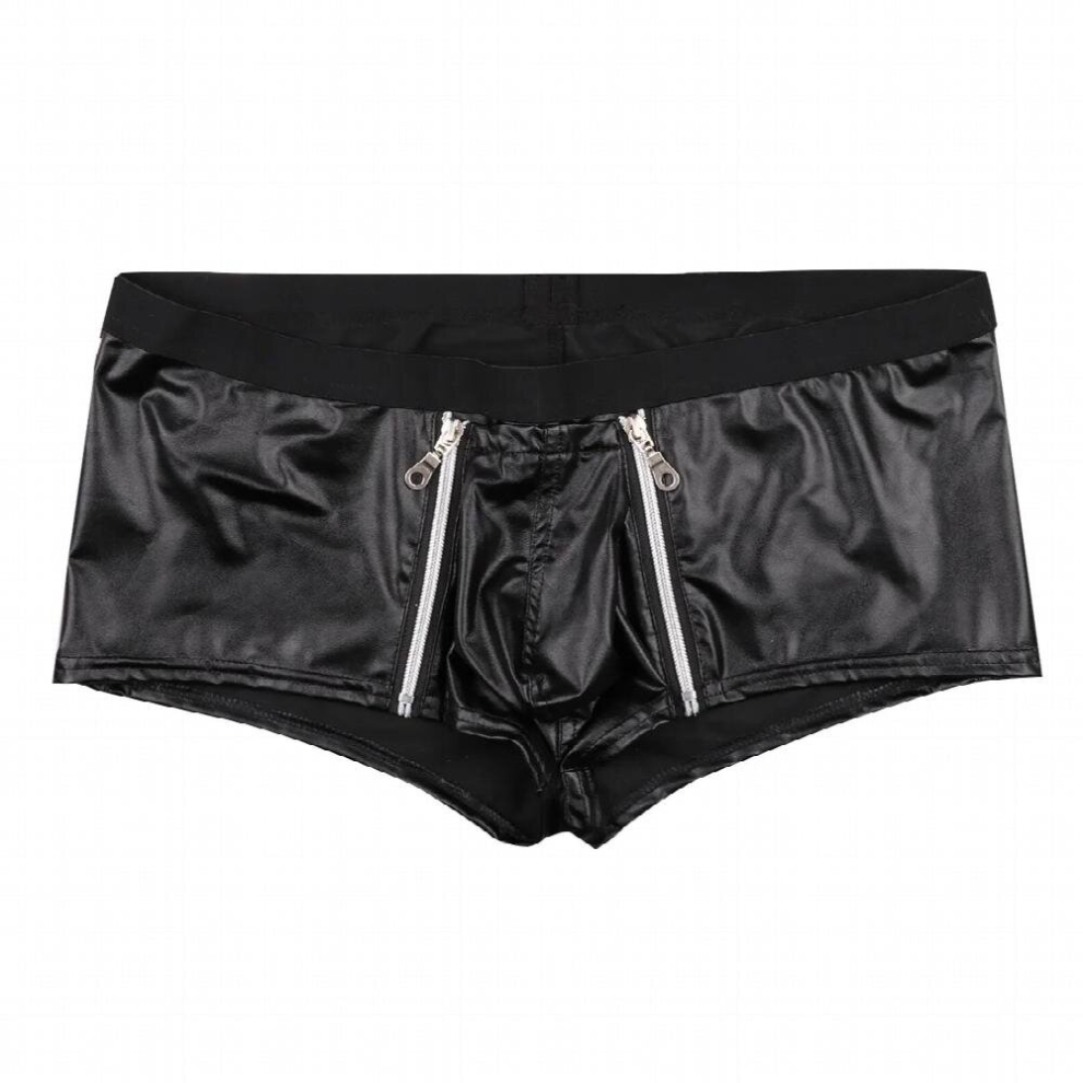 Mens Lingerie Femme Underwear with Zipper Jockstraps Pouch Boxer Shorts Gay Sexy Male Exotic Panties Underwear Underpants