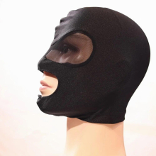 Adults Hood Masks Mesh Blindfold Open Mouth Headgear Full Face Mask for Role-playing Games Cosplay Club Costume Props
