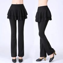 Latin Dance Trouser Skirt Daily Training Ballet Dancing Costume Adult Belly Dance Egypt Pants Muslim Long Pant