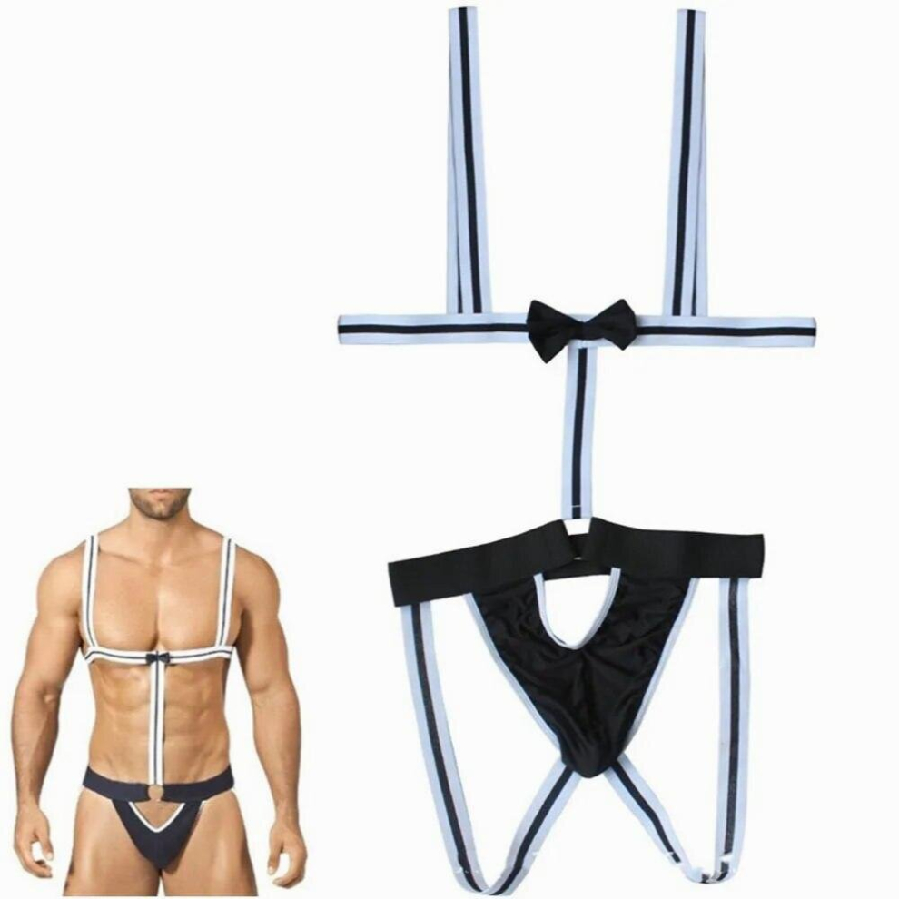 Sexy lingerie Panties Briefs Mens sexy underwear nightclub DS clothing collar dance wear mens panties costumes intimate