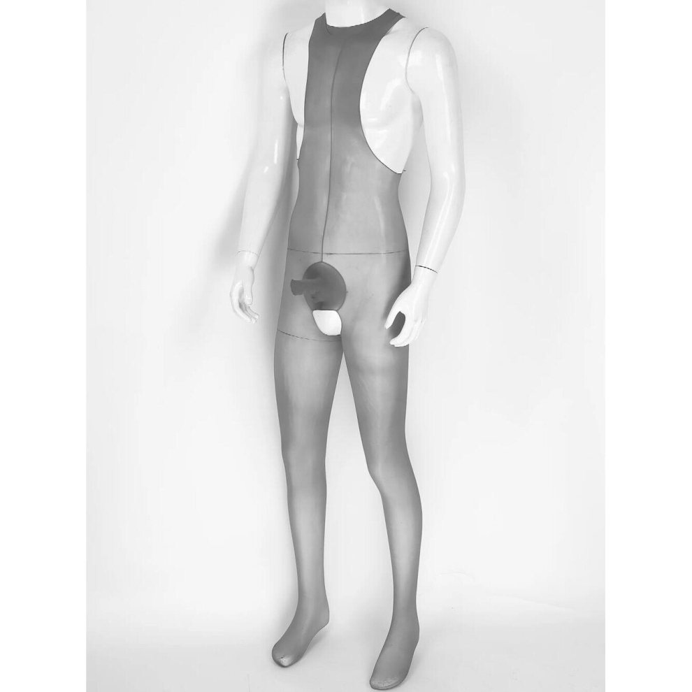 Men Erotic Underwear Nightwear See Through Sheer Mesh Bodysuit Stretchy Pantyhose Tights Male Sexy Bodystockings