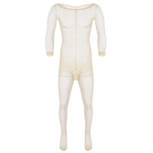 Sexy Men Full Body stockings Transparent Bodysuit Pantyhose Closed Sheath Long Sleeve Tight Stocking Erotic Lingerie