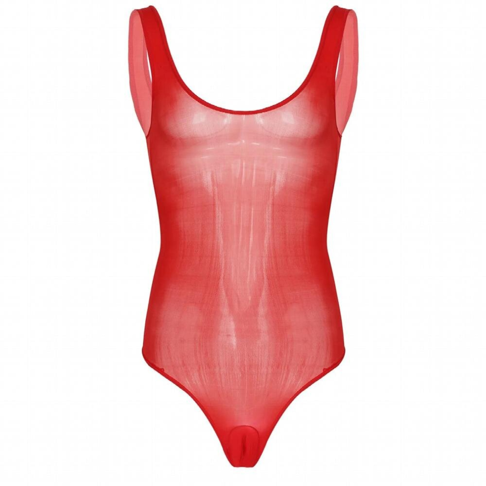 Multicoloured Mens Male Lingerie Teddies Bodysuit Sleeveless See-Through Bulge Pouch Soft Smooth Sissy Underwear Sleeveless Gay Nightwear