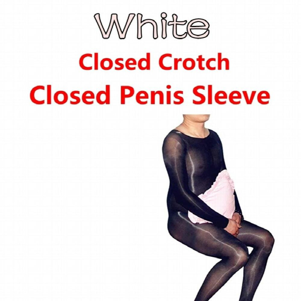 Closed Crotch Bodyhose Mens Bodystocking With Penis Cover Sexy Body nylon Bodysuit opened / Closed Penis Sleeve Pantyhose
