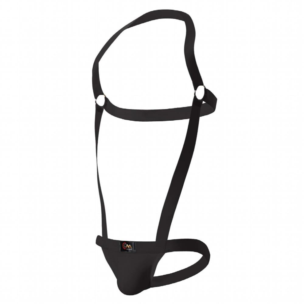 Men Halter Neck Elastic Jockstrap Leotard Underwear Nightwear O Ring Backless Wrestling Singlet Bodysuit