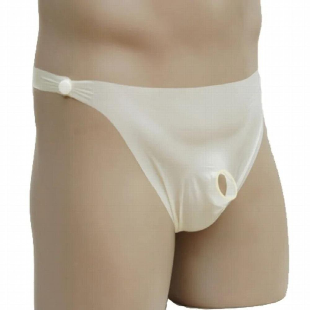 Multicoloured Latex Panties Men Open Erotic Underwear Latex Rubber Shorts With Penis Hole Sheath Sexy Lingerie Panties G-Strings