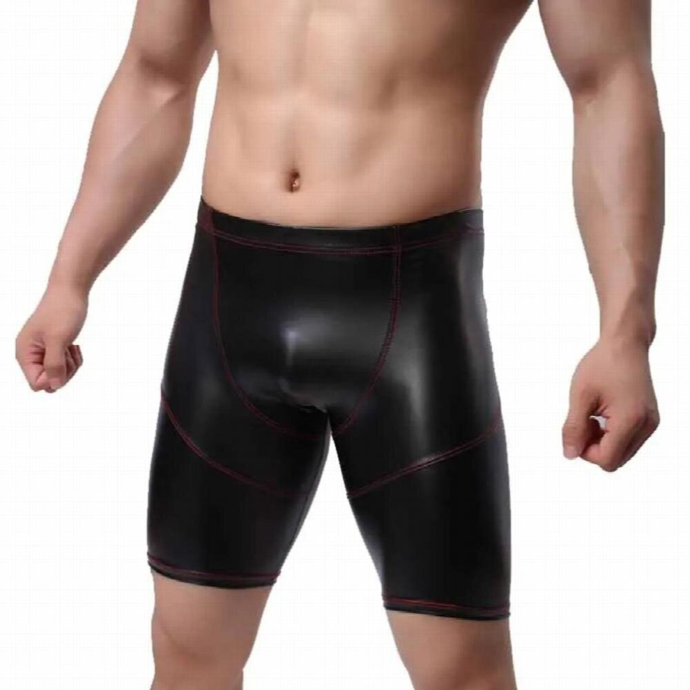 Mens Faux Leather Fitness Sexy Leggings Bodysuit Gay Fetish Nightwear BDSM Lingerie Sissy Master Cloth Bar Performance Clothes