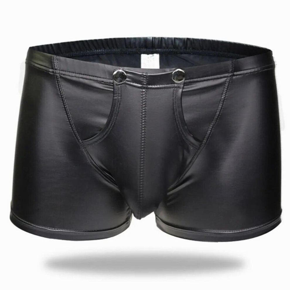 Black Sexy Lingerie Thongs Man Leather Boxer Sissy Mens Panties Jockstrap Sexy Underwear Gay Briefs Erotic Lingerie G-String Panties
