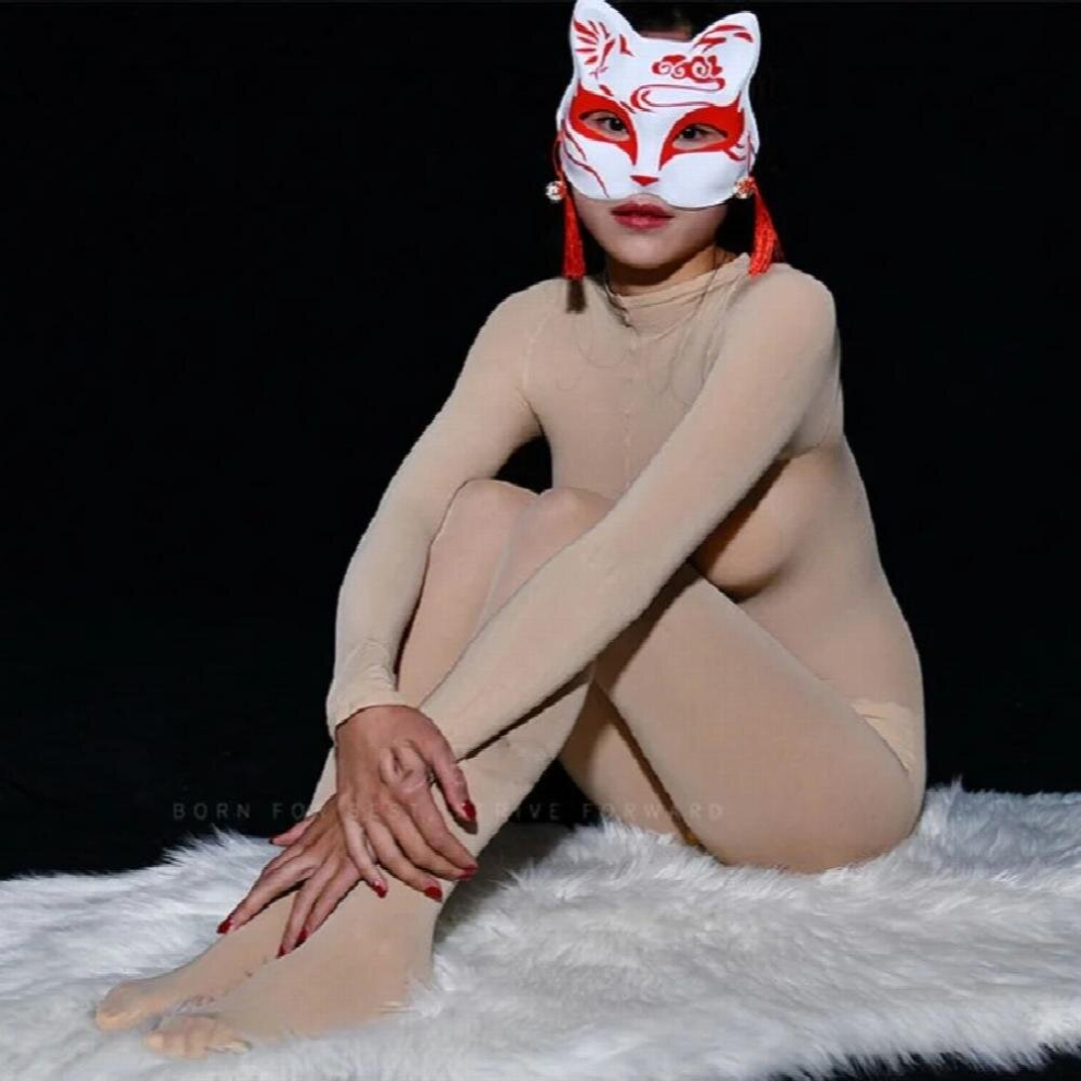 Erotic Nightdress Lingerie Bodysuit Tight Unisex Bodystocking Cockring Penis Sleeve Open Crotch Full Body Nightwear Catsuit