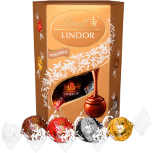 Lindt Lindor Assorted Chocolate Truffles Box Approx 16 truffles 200g Contains a Smooth Melting Filling Gift Present Him Her Christmas Birthday