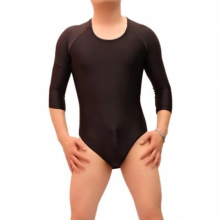 Milk Silk Fabric Mens Elastic Yoga Onesie Round Neck Sleeve Bodysuit Mens Body Suit Shaper Sweat Shirt Shapers Fad Long Sleeved