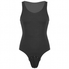 Gay Mens Lingerie Bodysuit Shirts Deep U Neck Diaper Romper Pajamas Press Button at Crotch Vest Shirt Sportswear Bodysuit