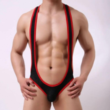 11 Colors Sexy Mesh Mens Zentai Suit Mini Vest Backless Breathable Bodysuit