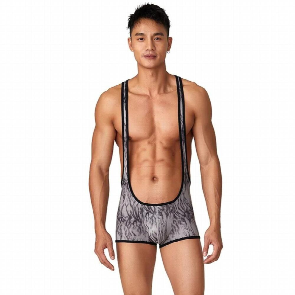 Mens Sexy One-piece Vest Sports Fitness Clothing Underwear Wrestling Gay Bodysuit Fetish Sissy Lingerie