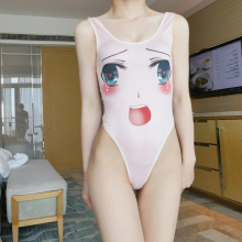Daily Mens Bodysuit Swimsuit Pink Polyester Regular Sexy Sleeveless Underwear V-Neck Leotard Lingerie One Size