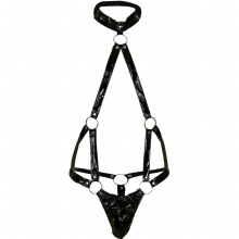 Fetish Gay Penis Pouch Leather Harness Men Open Crotch Full Body Bondage Clothes Sexy Party Clubwear Chest Harness Belts for Men