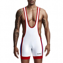 Mens Block Patchwork Short Bodysuit Gym Cycling Fitness Deep V Neck Sleeveless Racer Back Wrestling Fitness Sport Jumpsuit