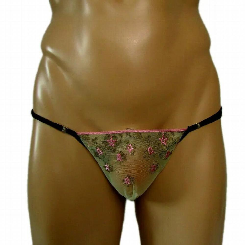Sissy Panties Adjust Thong Dentelle Homme G-String Men Lace Sexy Bikini Hombre Gay Bragas Ladyboy Tanga Jock Strap M003