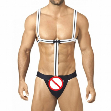 Mens Waiter Nightclub Performance Clothing Uniform One-Piece Erotic Underwear Thong Sexy Lingerie Bodysuit Costume#g3