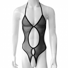 Sissy Mens Wetlook Lingerie Nightwear Bodycon Sheer Thin Crotchless Bodysuit Costumes Open Crotch Sissy Gay Sexy Clubwear