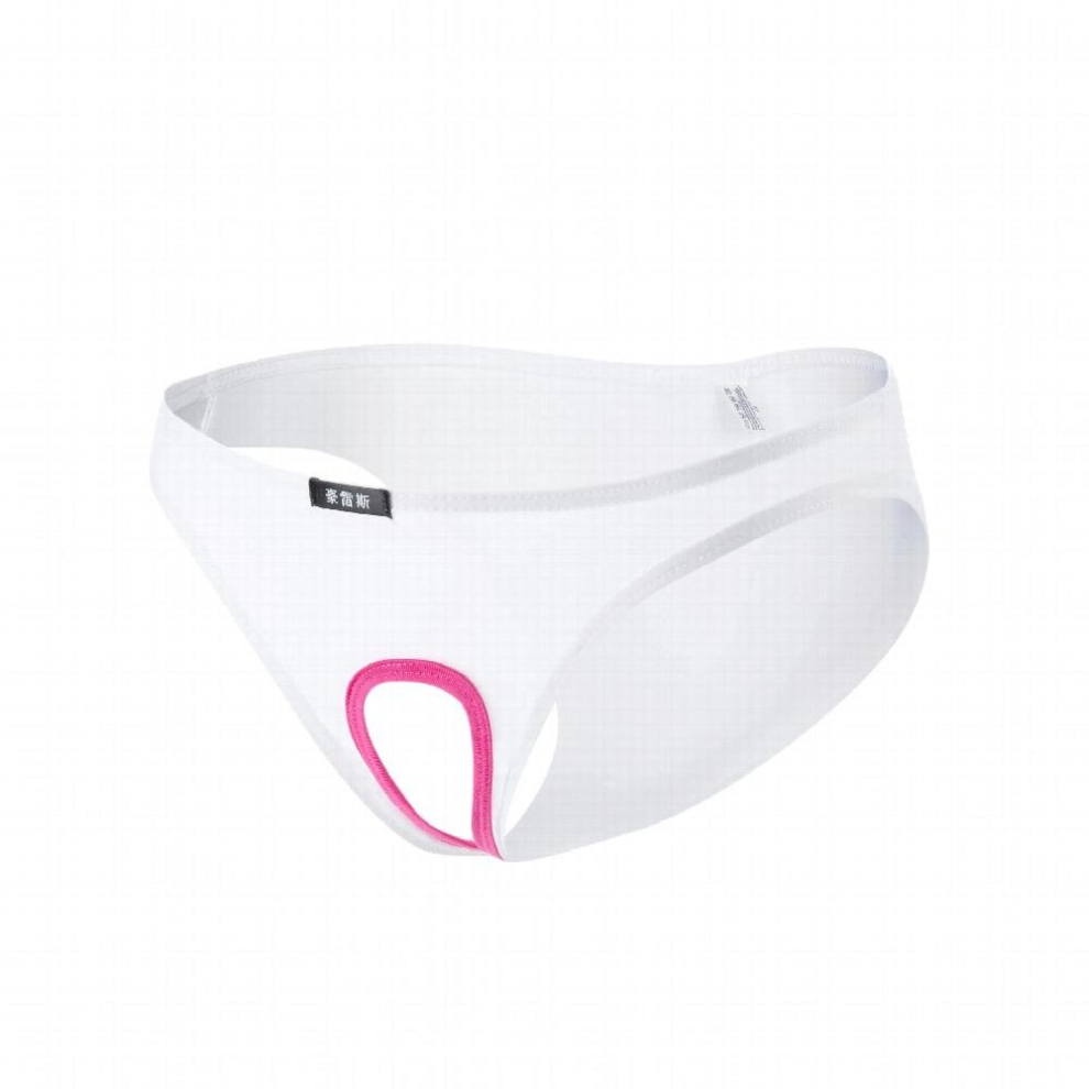 Erotic Mens Sexy Panties Ice Thin Penis Pouch Hollow Out Sissy Lingerie For Men Gay Hole Briefs Porno Underwear Open Crotch