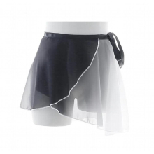 Short Ballet Chiffon Wrap Skirts For Women Girls Soft Lightweight Dancewear Contrast Ballet Skirt Black-Red