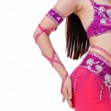 Belly Dance Costume Accessories Sequin Arm Bracelet Snake Sleeves Hand Chain Arm Band with Stretch Wrap Strap Belly Dance Wear