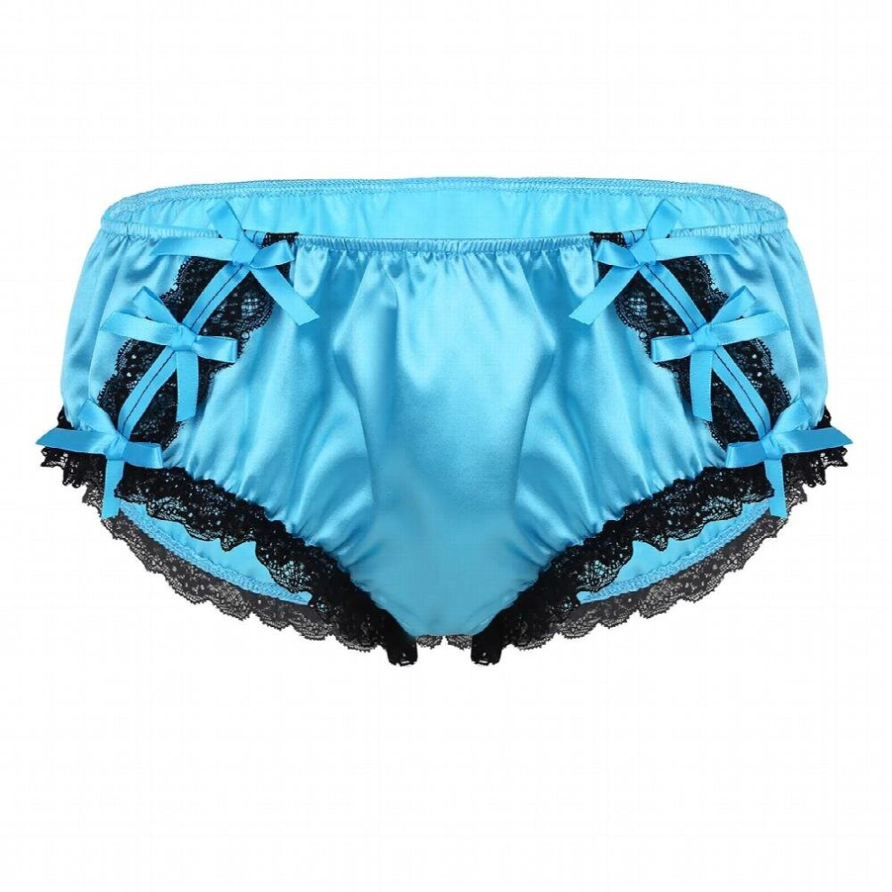 Mens Lingerie Sissy Crossdresser Panties Erotic Gay Underwear Floral Lace Satin Boxers Shorts G-String Sexy Briefs Panties
