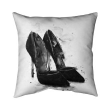 26 x 26 in. Black Pumps-Double Sided Print Indoor Pillow