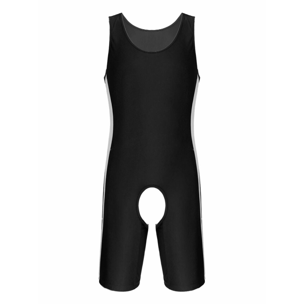 Mens Gay Male Catsuit Sexy Bodysuit Crotchless Open Butt Sissy Cut Out Teddies Body Stocking Nightwear Clubwear Costumes