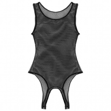 Mens Hollow Out Fishnet Lingerie Teddies Butt Hole Crotchless Bodysuit Catsuit Exotic Open Crotch Bodystocking Sissy Costumes