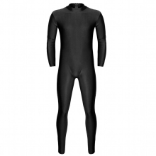 Mens Adults Unitard Bodysuit Dancewear Well Fit One Piece Mock Neck Long Sleeve Skin-Tight Solid Bodysuit Leotards