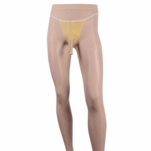 Sexy Men Candy Penis Sheath Glossy Footless Pantyhose High Elastic Stockings Leggings Erotic Underwear