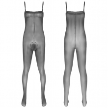 Mens Lingerie Sissy Bodysuit See-through Body Stocking Adjustable Spaghetti Straps Bulge Pouch Erotic Costumes Leotard Nightwear