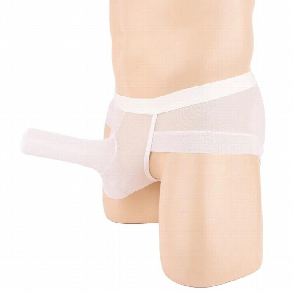 Sexy Lingerie See-through U Convex Briefs Erotic G String Male Sexy Underwear Panties Gay Thongs Porno Elephant Penis T Pants
