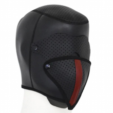 Leather Sponge Open-Seat Onesies Crotchless Pants Arm Bondage Set Enclosed Sex Slave Hood Mask Sexy Costume BDSM Couple Sex Toy